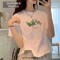 Summer Style Korean Kpop Kdrama Cotton Short Sleeve T-shirt Wide Leg Pants 2 pieces Set  - White Cotton