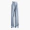 Summer Style Korean Kpop Kdrama High Waist Pants - Blue Polyester Cotton