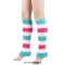 Ribbed Bright Footless 80s Neon Colored Aerobics Knit Sweet Leg Warmers Leggings - Multicolor
