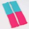 Ribbed Bright Footless 80s Neon Colored Aerobics Knit Sweet Leg Warmers Leggings - SkyBlue HotPink