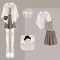 Summer Spring Style Korean Kpop Kdrama Sunscreen Shirt Top Vest Shorts Matching Set - Dirty White Brown Polyester Cotton