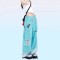 Punk Kpop Harajuku Streetwear High Waist American Wide Gothic Pants - Blue Denim
