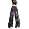 Trendy Punk Kpop Harajuku High Waist Loose Wide Leg Vintage Streetwear Pants - Black Denim