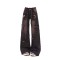 Vintage Style 2000s Aesthetic Punk Kpop Harajuku Baggy Cargo Pants - Black Denim