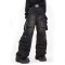 Punk Kpop Harajuku Streetwear Multiple Pockets Baggy Gothic Vintage Loose Unisex Pants - Black Denim