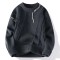 Korean Japanese Fashion Kpop KDrama Turtleneck Patchwork Stitch Decorated Pullovers Winter Unisex Sweater - Gray Cotton Polyester