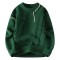 Korean Japanese Fashion Kpop KDrama Turtleneck Patchwork Stitch Decorated Pullovers Winter Unisex Sweater - Green Cotton Polyester