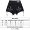 Punk Kpop Harajuku Gothic Mini Cross Decorated Shorts - Black Denim