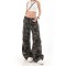 Punk Kpop Harajuku Y2k Multi Pocket Camouflage Loose Wide Leg Pants - Green Cotton