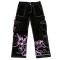 Y2K Baggy Harajuku Trendy Casual Street Hip-hop Black Slouchy Pants - Black Denim