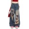 Hole Look Thin Trendy Punk Kpop Harajuku High Waist Loose Wide Leg Jeans Mopping Pants - Blue Denim