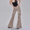 Punk Kpop Harajuku Y2k Streetwear Chic Cargo Pants - Light Brown Denim