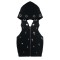 Summer Style Kpop 2000s Grunge Punk Coquette Hoodies Crop Tank Top - Black Cotton