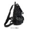 Vintage Skull Rivets Decorated Gothic Kdrama Kpop Style Backpack Bag - Black Faux Leather