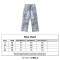 Vintage Style 90s Aesthetic Trashy Punk Kpop Harajuku Cargo Baggy Pants - Blue Denim