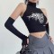 Summer Style Kpop Grunge Punk Spider Print Tank Top - Black Cotton