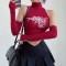 Summer Style Kpop Grunge Punk Spider Print Tank Top - Red Cotton