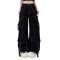 Punk Kpop Harajuku Y2k Multi Pocket Cargo Pants - Black Denim