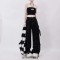 Punk Kpop Harajuku Y2k Multi Pocket Cargo Pants - Black Denim