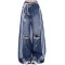 Trendy Punk Kpop Harajuku High Waist Loose Wide Leg Vintage Streetwear Pants - Blue Denim