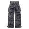 Punk Kpop Harajuku Streetwear Multiple Casual Fashion Pockets Baggy Gothic Workwear Pants - Black Denim