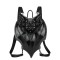 Bat Decorated Punk Gothic Vampire Halloween Style Backpack - Black Faux Leather