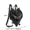 Bat Decorated Punk Gothic Vampire Halloween Style Backpack - Black Faux Leather