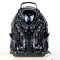 Y2K Fashion Special Shaped Alien Soldier Warrior Street Punk Gothic Creative Designed Backpack - Black Faux Leather