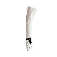 Pointed Toe Stiletto Lobster Claw Heels Gothic Fetish Corset Ballets Boots with Lock - White