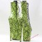 Platform High Heel Closed Toe Pole Dancing Ankle Boots - Green Snake