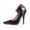 High Heel Pointed Toe Ankle Strap Padlock Pumps - 15 Colors