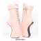 Wedge Heelless Sexy Punk Goth Pinup Lockable Ballet Boots - 15 Colors