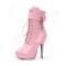 Sexy Platform Punk Goth Pinup Ankle Strap Lockable Lace Up Boots - 15 Colors