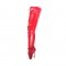 Pointed Toe Stiletto Lobster Claw Heels Gothic Fetish Corset Ballets Boots with Lock - Red