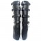 Sexy Heelless Lockable Wedge Knee High Padlock Ballet Boots - 15 Colors