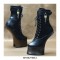 Wedge Heelles Platform Lace Up Ankle Strap Lock Wrap Pumps - Silver