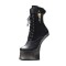 Wedge Heelles Platform Lace Up Ankle Strap Lock Wrap Pumps - Silver