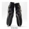 Sexy Matte Lock Wrap Strap Ankle Dancer Ballet Lobster Claw Pumps - Black Matte PU