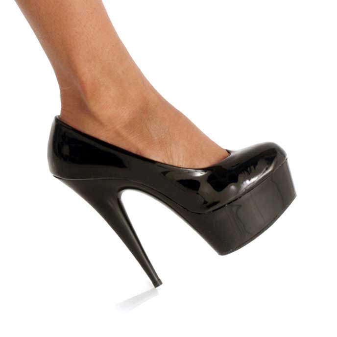Karo Shoes 41 Leather - 8-Inch Peep Toes - 00418 Inch  HeelSize: 5-14Color: Black Patent/Black
Open Toe, 3.5-inch Platform and 8-Inch Heel in Sexy Heels & Platforms