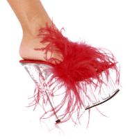 Karo Shoes 519 Red Fur/Clear