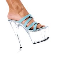 Karo Shoes 540 Baby Blue Leather/Clear