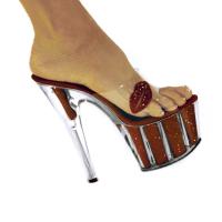 Karo Shoes 583 Clear/Red Glitter