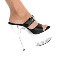 Karo Shoes 539 Black Leather/Clear