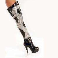 Karo Shoes 0050-G Black-Silver Glitter/Black