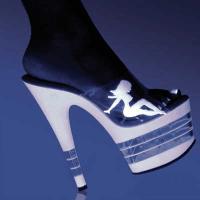 Karo Shoes 0377-LA Clear/Neon Pink