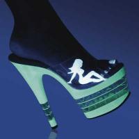Karo Shoes 0377-LA Clear/Neon Green