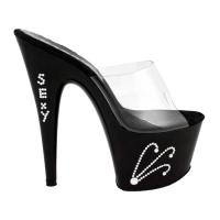 Karo Shoes 3129 Black with Flower Rhinestones