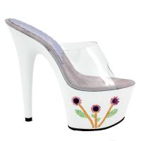 Karo Shoes 3130 Clear with Rhinestone Flower