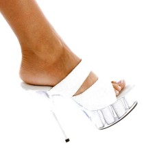 Karo Shoes 0927 White Bead Glitter/Clear