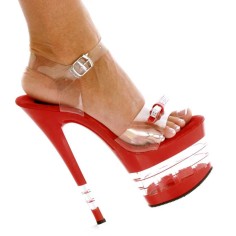 Karo Shoes 913 Clear/Red LA